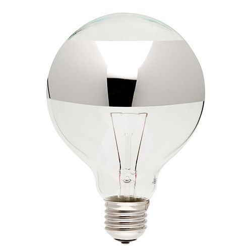 AMPOULE INCANDESCENT GLOBE 100MM 60W E27 DEMI ARGENTE