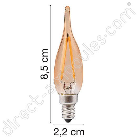 Ampoule LED Fil. Grand Siècle Ambré E10 1W 2500K