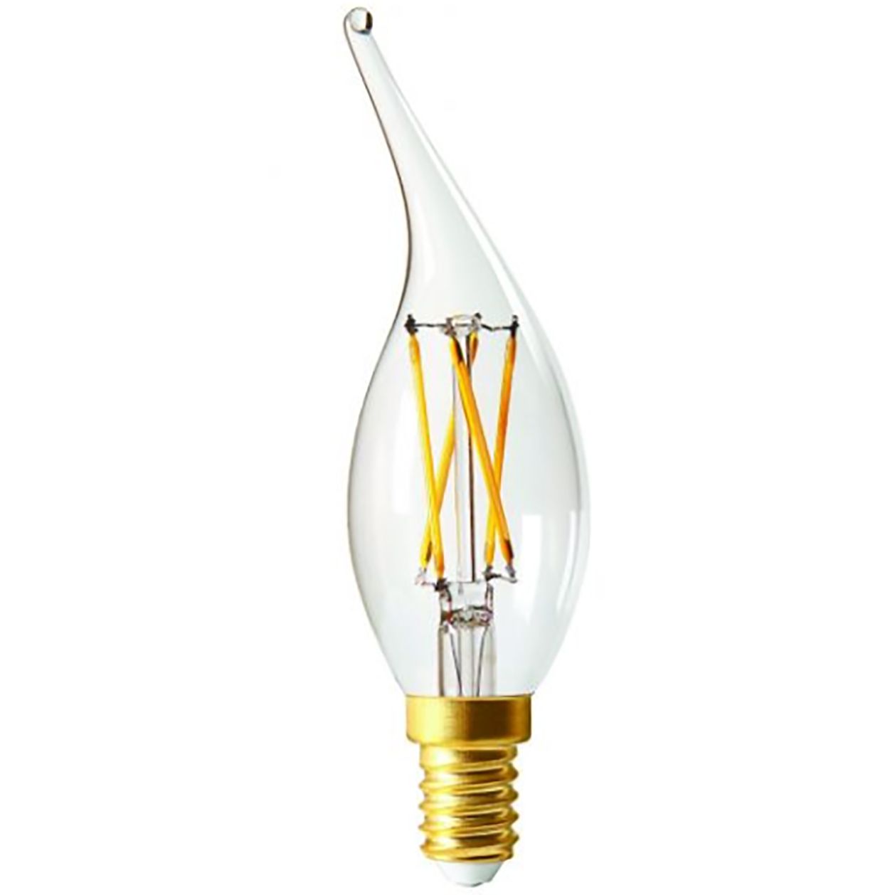 Ampoule LED Fil. Flamme CDV CV4 claire E14 4W 2700K dim.