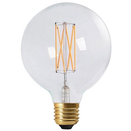 Ampoule LED Fil. G125 claire 2300K 4W E27 dim.