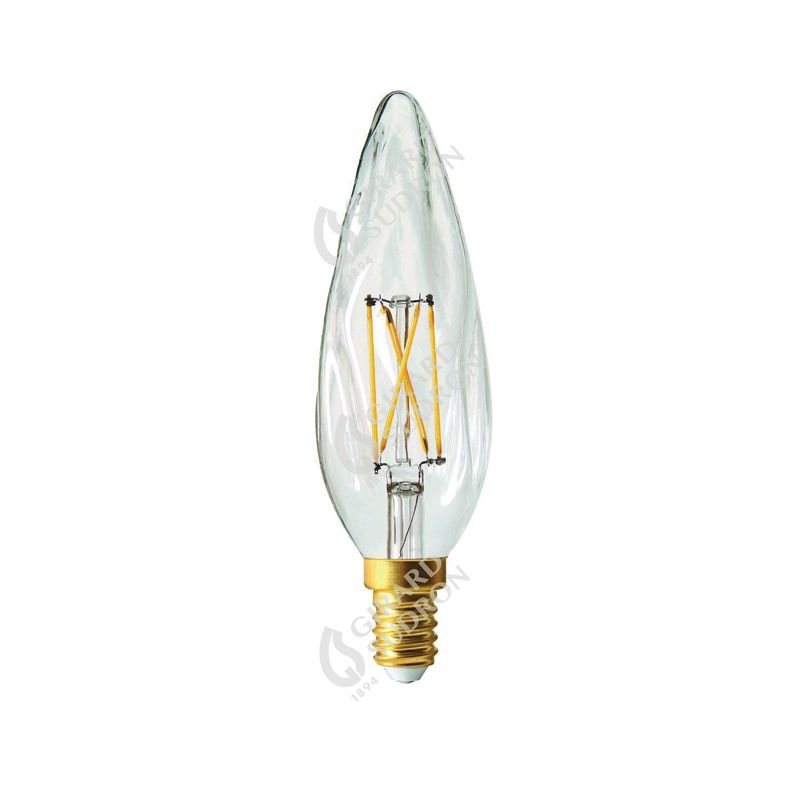 Ampoule LED Filament Flamme torsadée E14 3W 280Lm 2700K