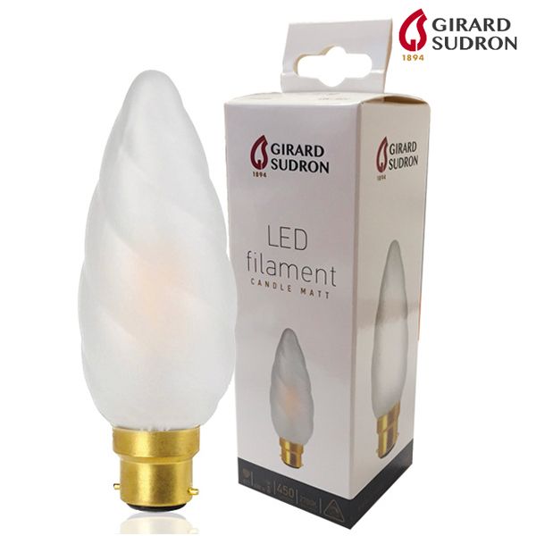 Ampoule LED filament flamme géante torsade 2700K 420L 4W B22