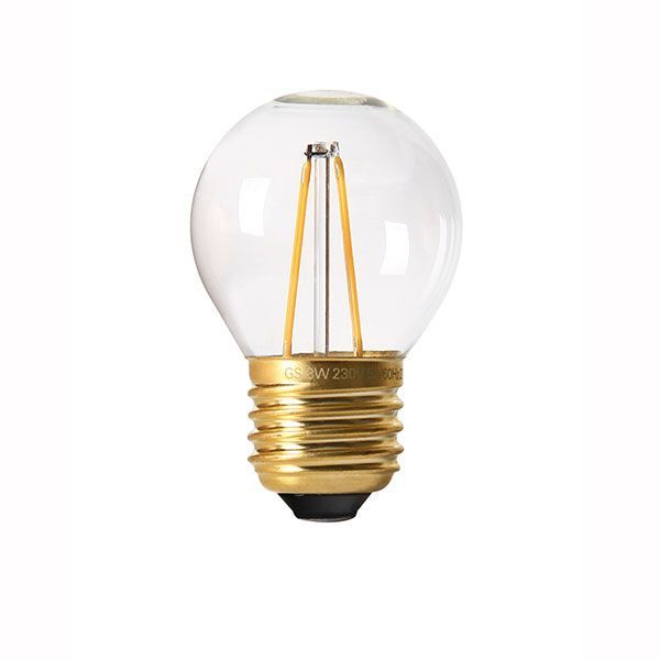 Ampoule LED filament p45 claire 2700K 300L 3W E27