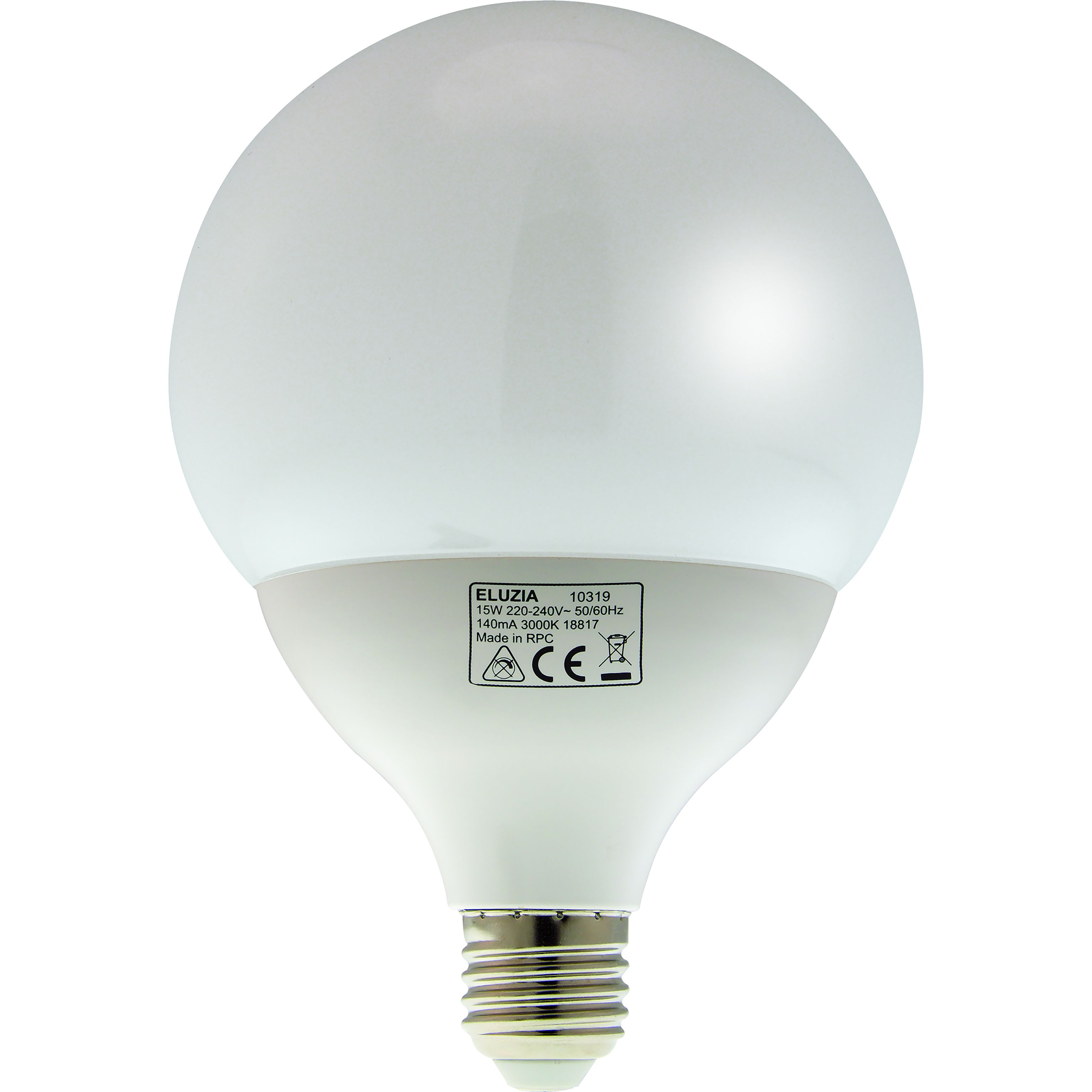 Ampoule LED SMD Globe G120 opale 3000K 1521L 15W E27