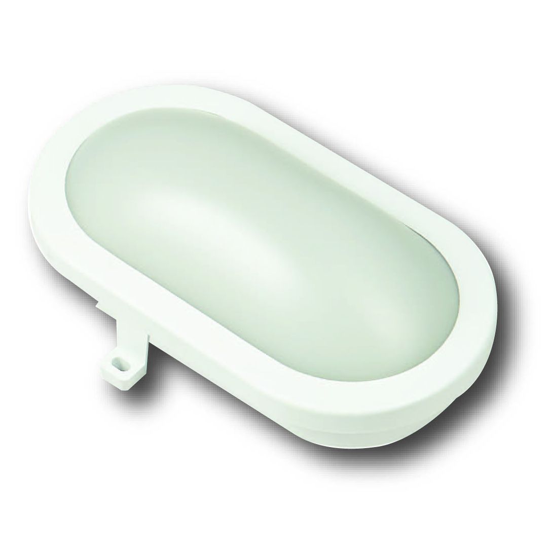 Hublot ovale LED intégrées 4000K 12W 840L IP54 -Blanc