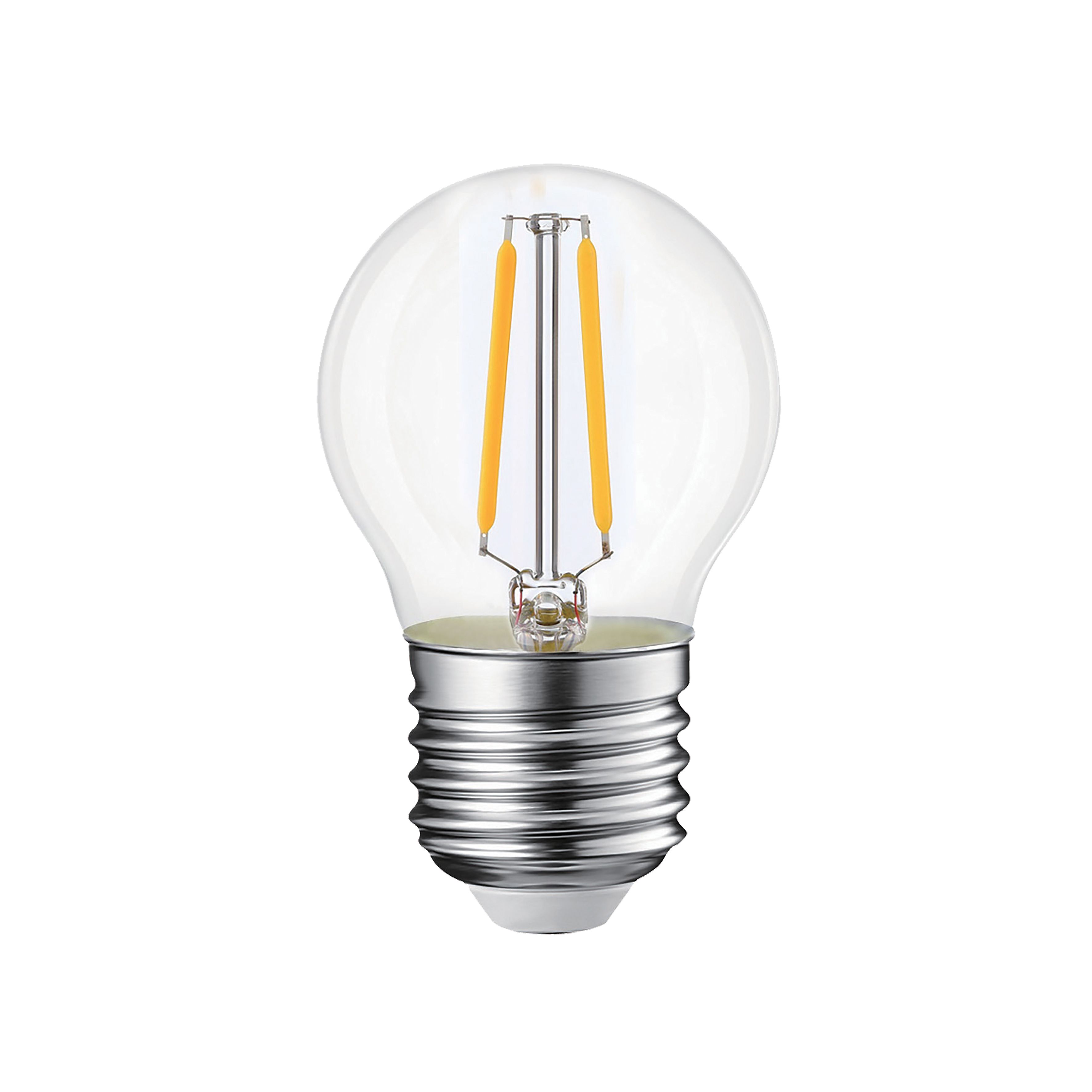 Ampoule LED Fil. (D) mini sphér. P45 claire 2700K 4W 400L E27 190-240V free-flicker - Bx1