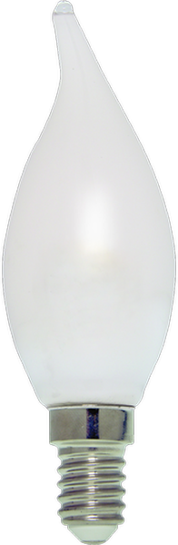 Ampoule LED Fil. (D) Flamme CDV Milky 2700K 4W 470L E14