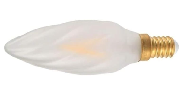 Ampoule LED Flamme Torsadée Dépoli Ext. 2700K 4W 400L E14 IRC90 Dimmable