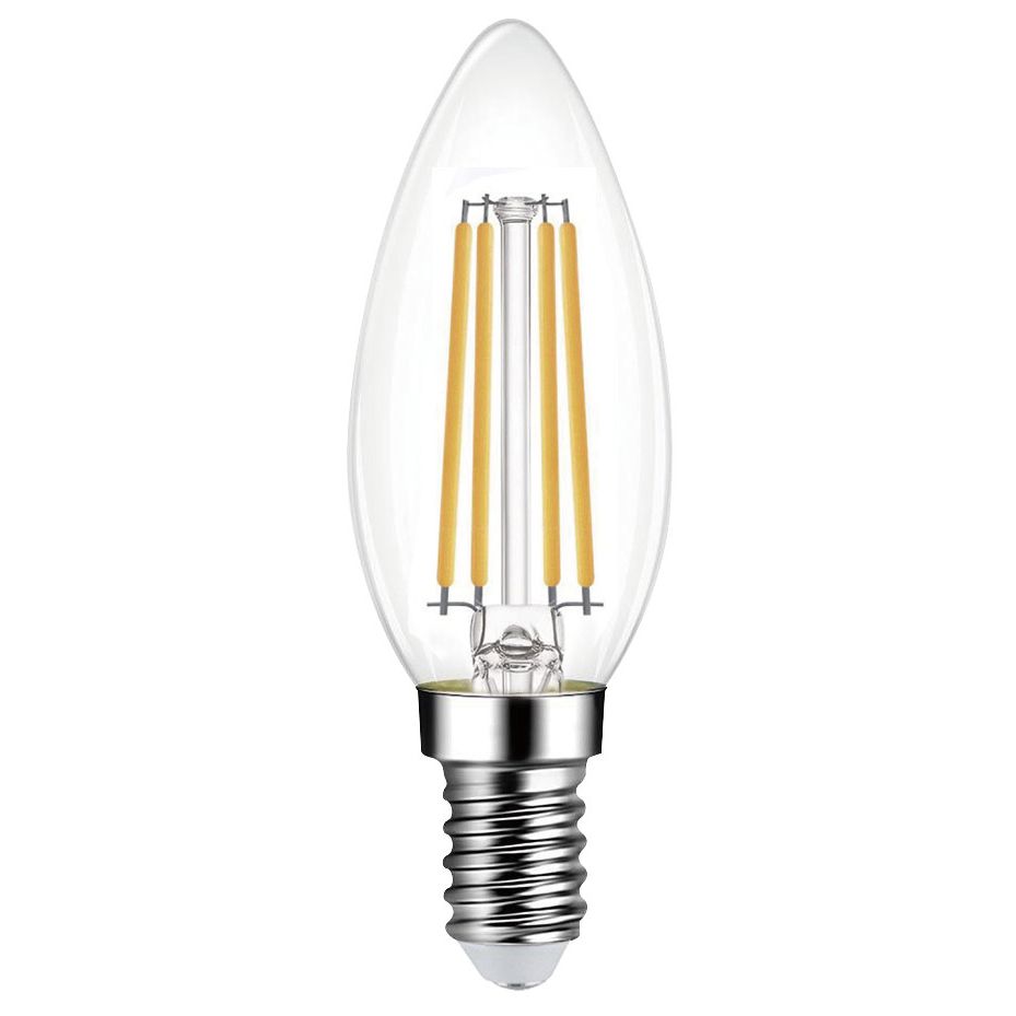 Ampoule LED Fil. (D) Flamme claire 3000K 2,5W 470L E14 - classe B