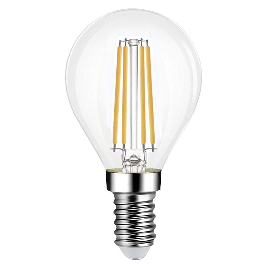 Ampoule LED Fil. (D) mini sphér. claire 3000K 2,5W 470L E14 - classe B