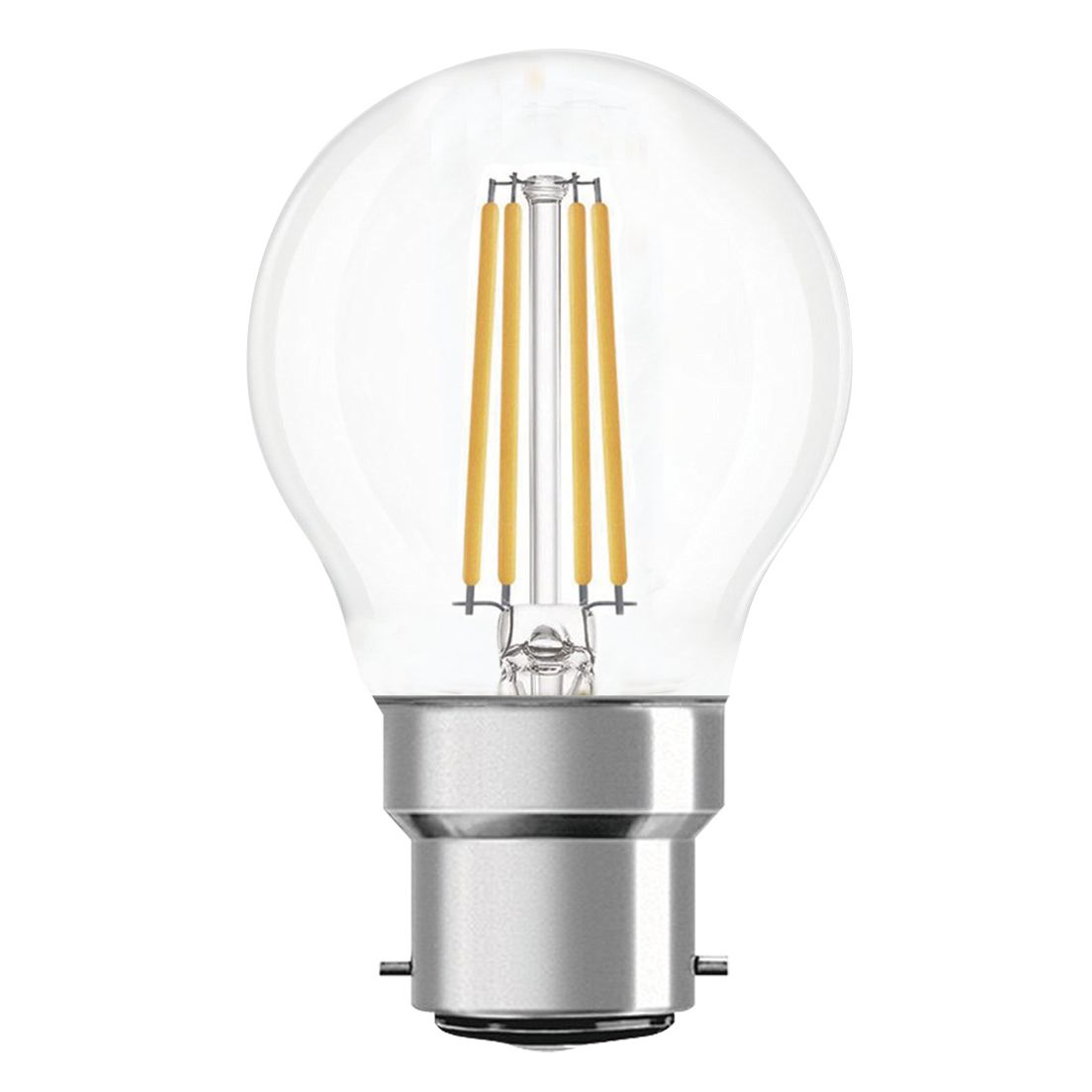 Ampoule LED Fil. (D) Mini sphér. claire 3000K 4W 806L B22 - classe B