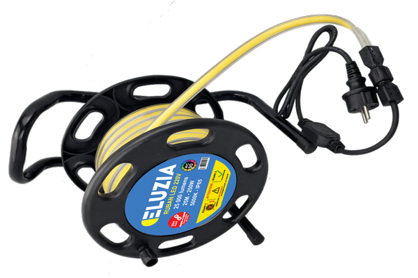 Ruban LED COB sur dévidoir 220V 15m 147W 9.8W/m 12600L 5000K IRC90 + connecteur