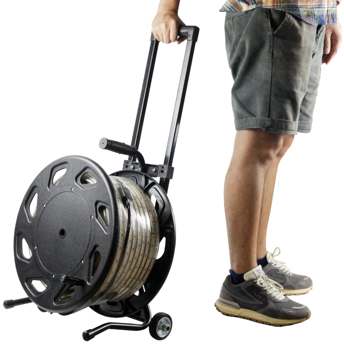 Ruban LED 220V 50m dévidoir roulettes - 5000K - 1000Lm/m - 500W