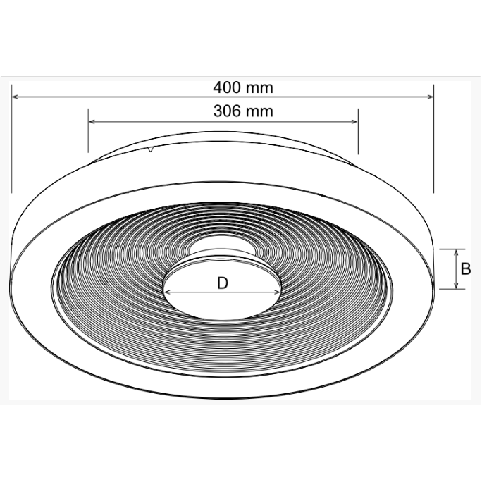 Plafonnier LED AL284 25W noir/or 990-1250L CCT (3000/4000/5700K) 120°