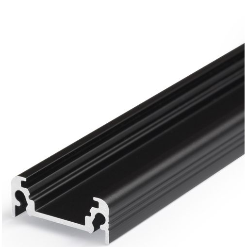Profilé LED SURFACE10 /1m alu anodisé noir (BC/UX)