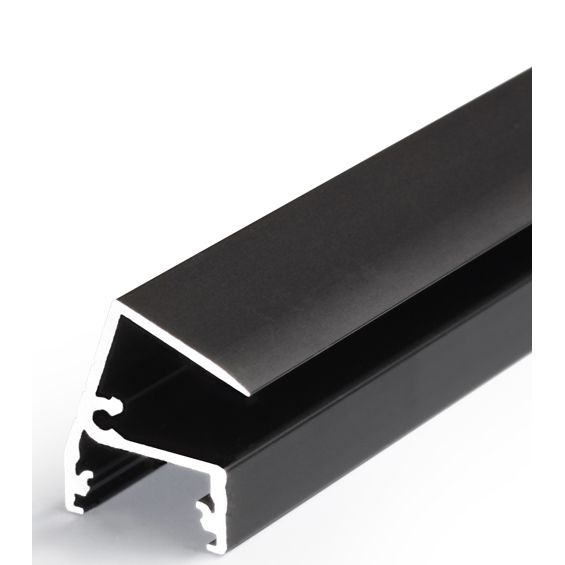 Profilé LED EDGE10 /2m alu anodisé noir (ABC/-)