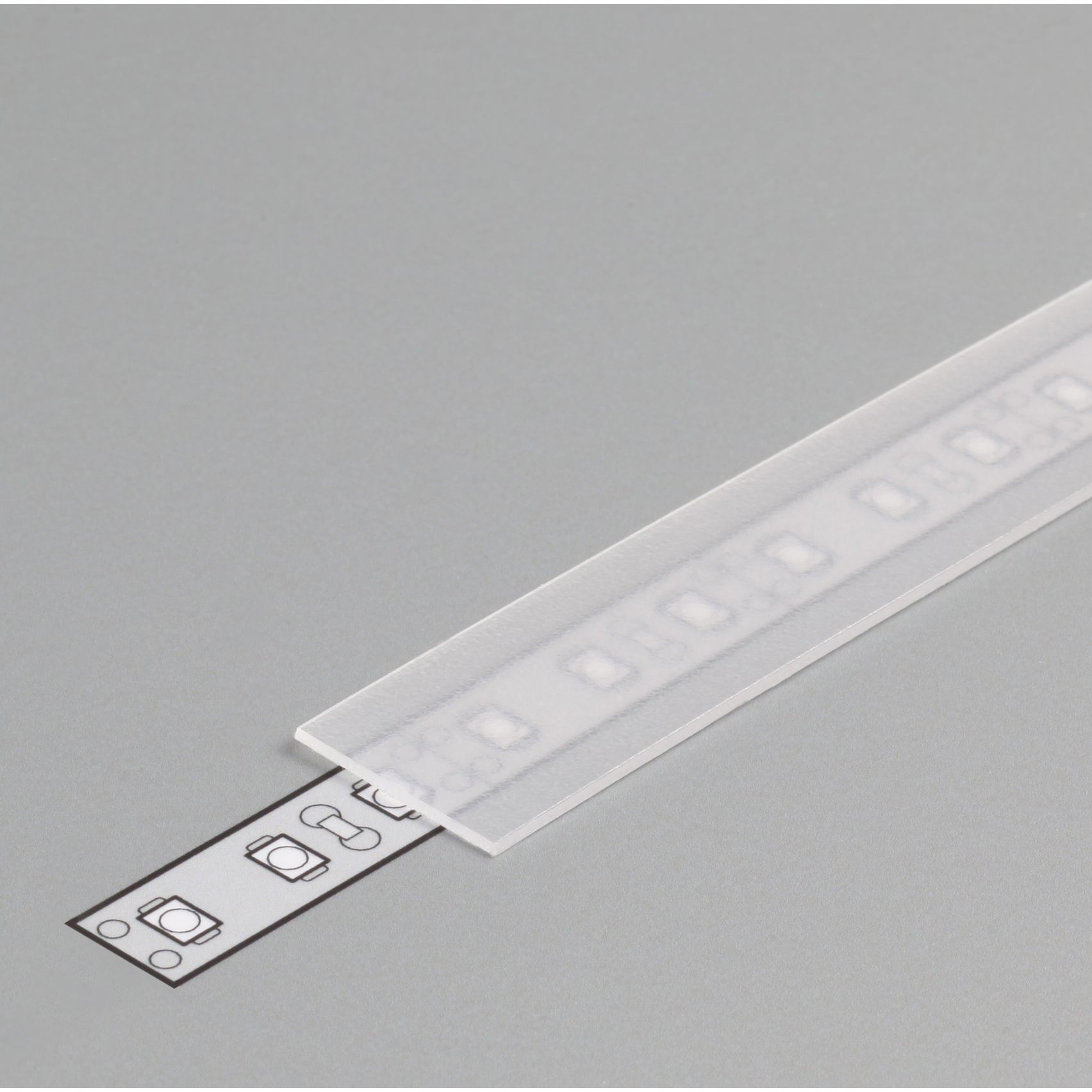 Diffuseur plat H /1mx15,4 dépoli