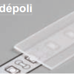 Diffuseur plat G /2mx29,5mm dépoli