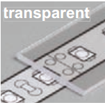 Diffuseur plat G /2mx29,5mm transparent