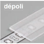 Diffuseur plat H /1mx15,4mm transparent