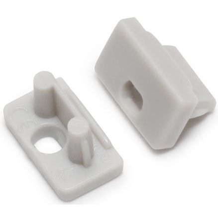 Terminaison SLIM8 gris + passage de câble (set de 2)