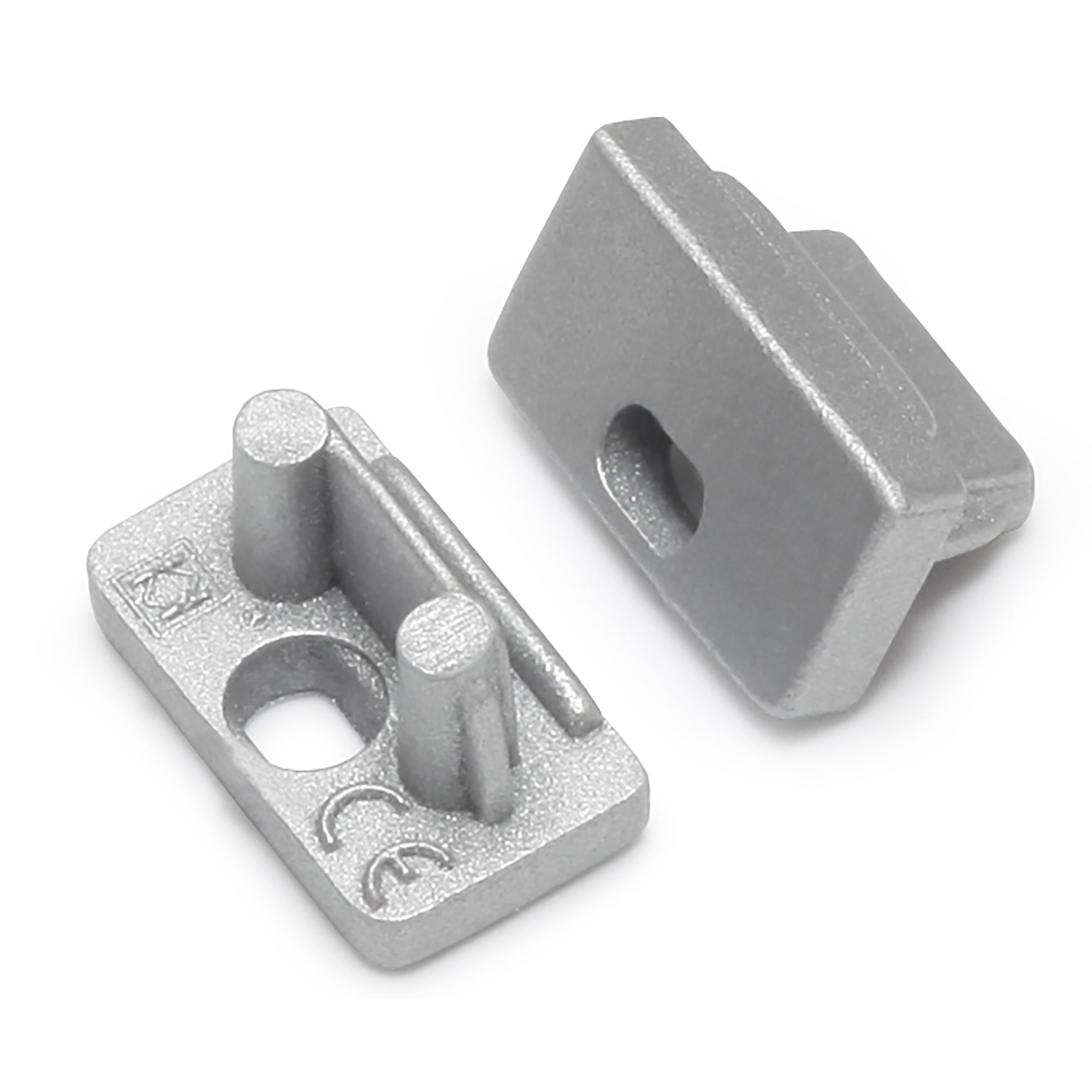 Terminaison SLIM8 argent + passage de câble (set de 2)