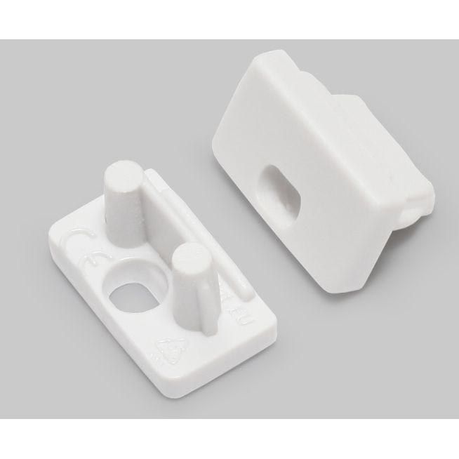 Terminaison SLIM8 blanc avec passage de câble (set de 2)