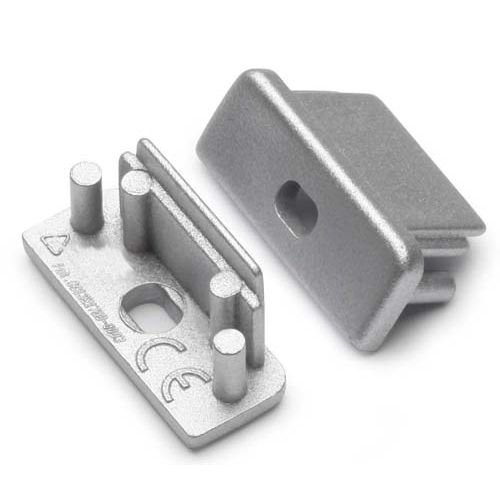 Terminaison SURFACE10 argent + passage de câble (set de 2)