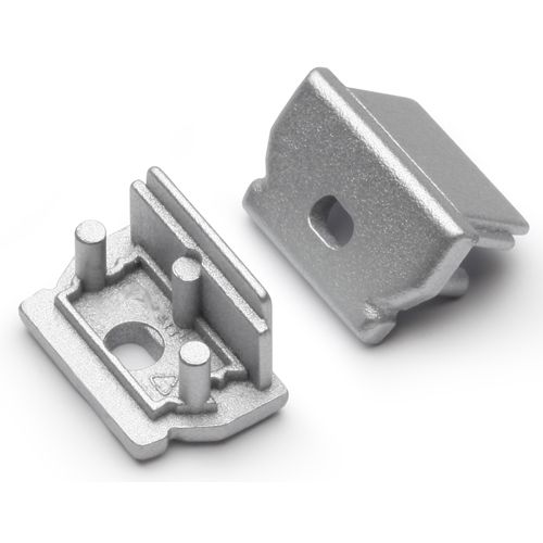 Terminaison UNI12 argent + passage de câble (set de 2)