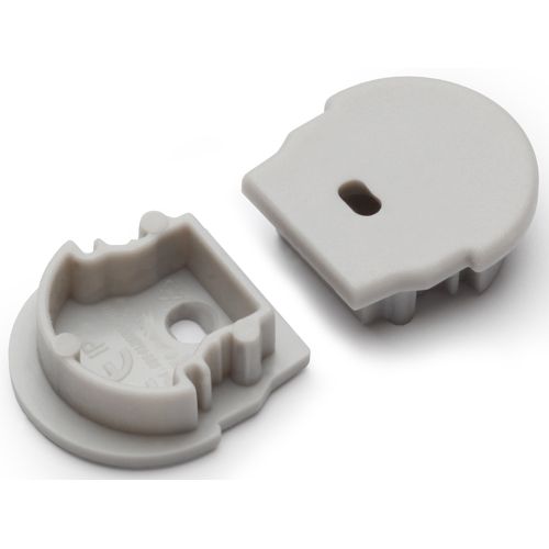 Terminaison UNI12 D gris + passage de câble (set de 2)