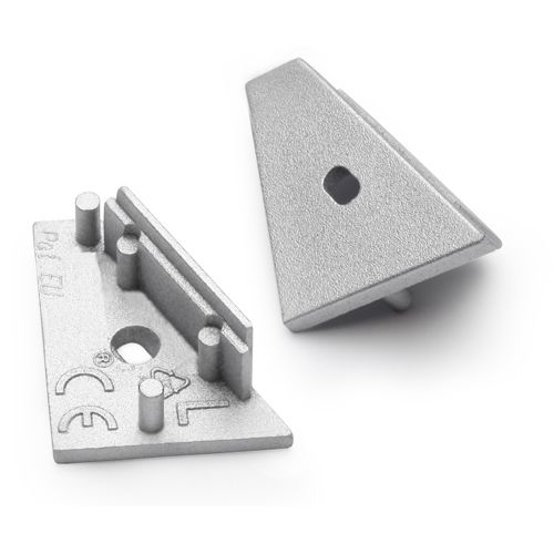 Terminaison CORNER14 argent + passage de câble (set de2)