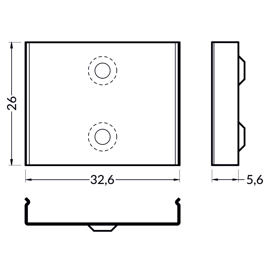 Support de fixation W blanc