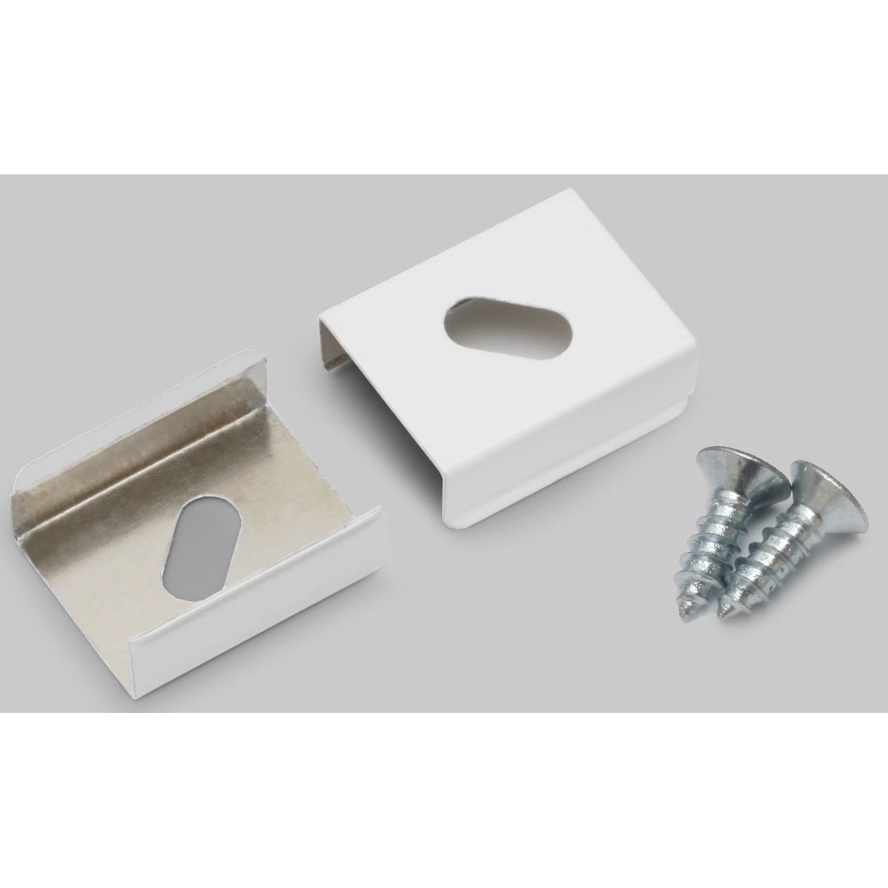 Support de fixation Z flexible percage oblong blanc (set de2)