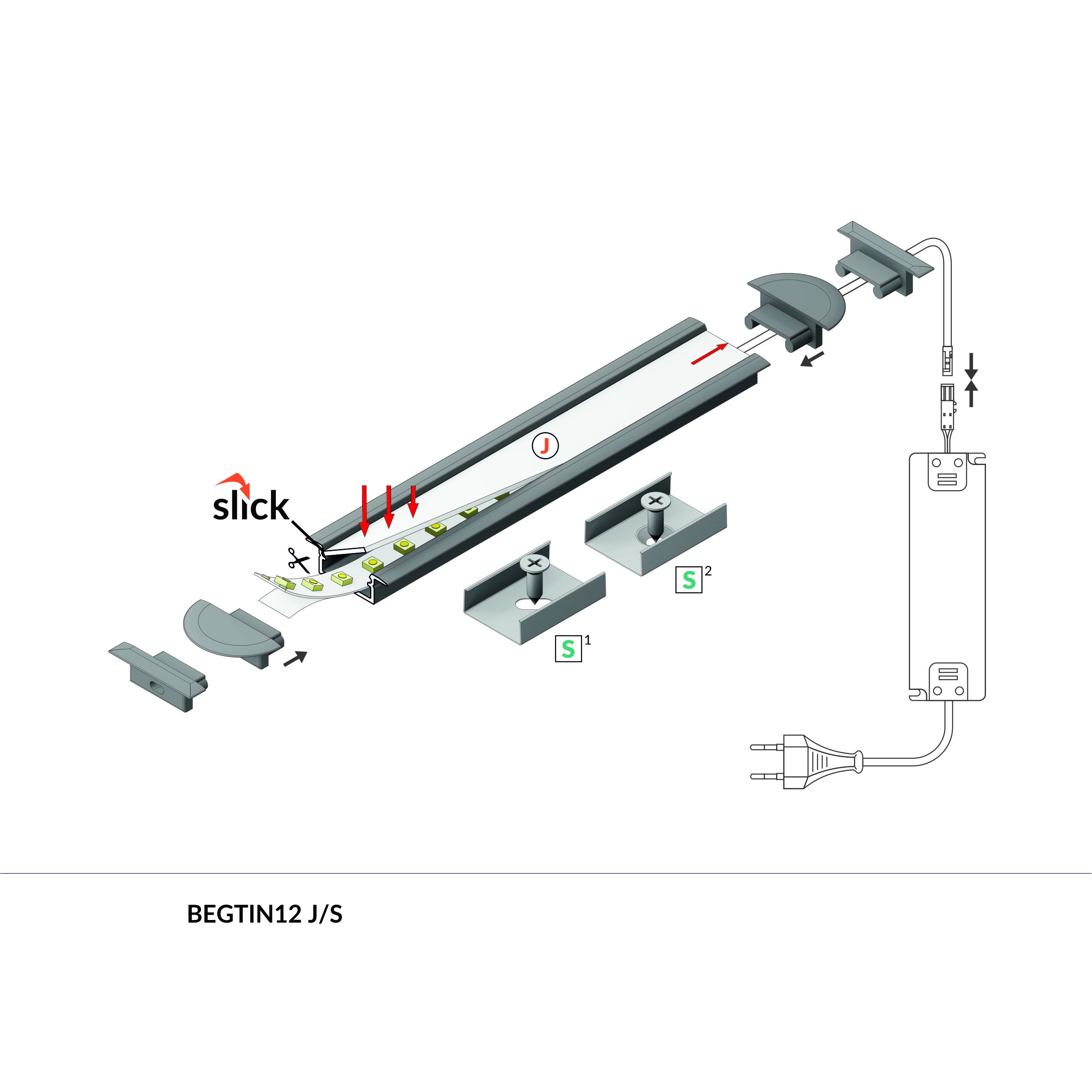 Terminaison BEGTIN12 argent (set de 2)
