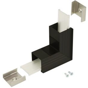 Connecteur LINEA-IN20 coude 90° alu anodisé noir