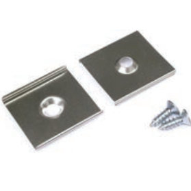 Support de fixation Inox U5 percage Oblong - Set de 2