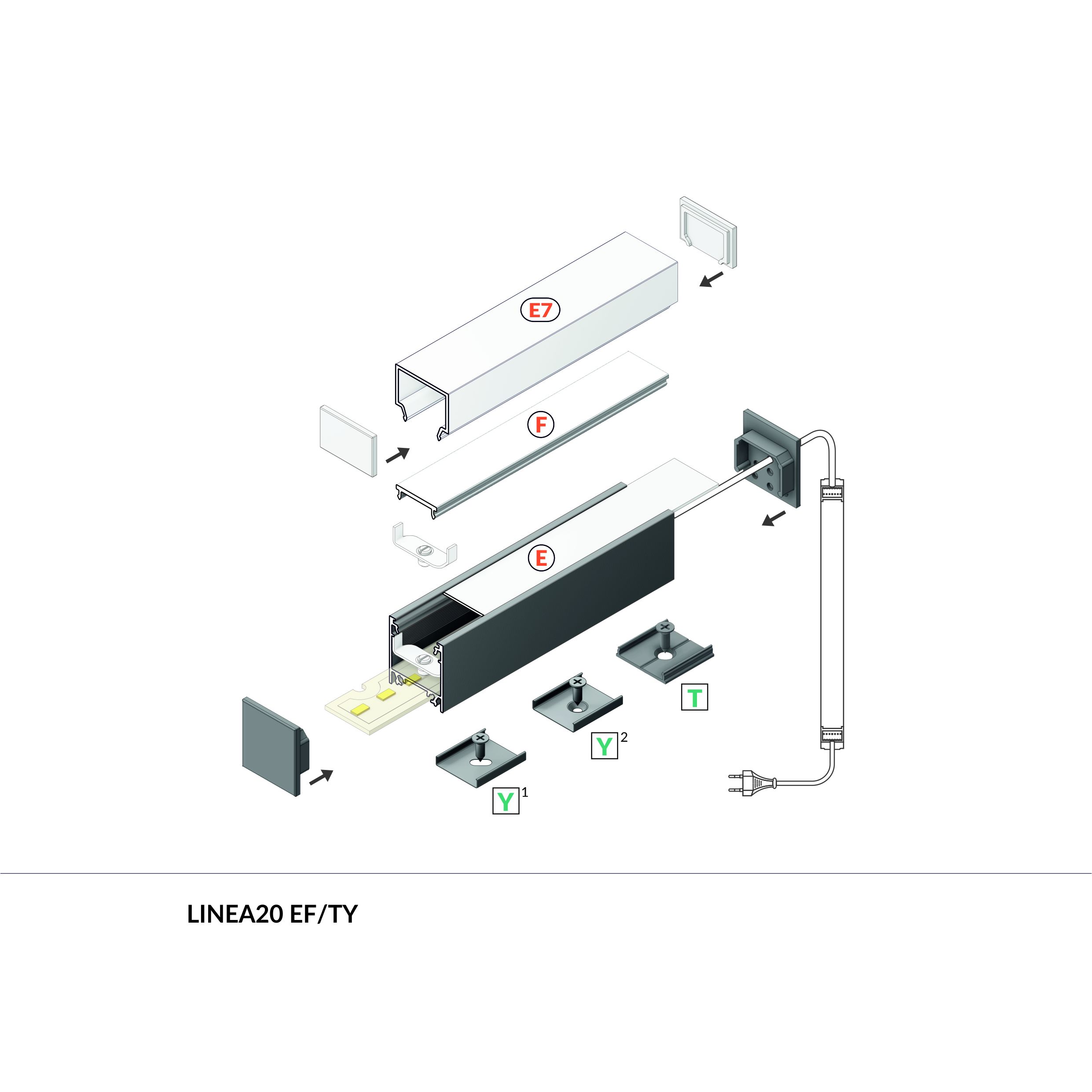 Visserie terminaison LINEA20 noir (set de 2)
