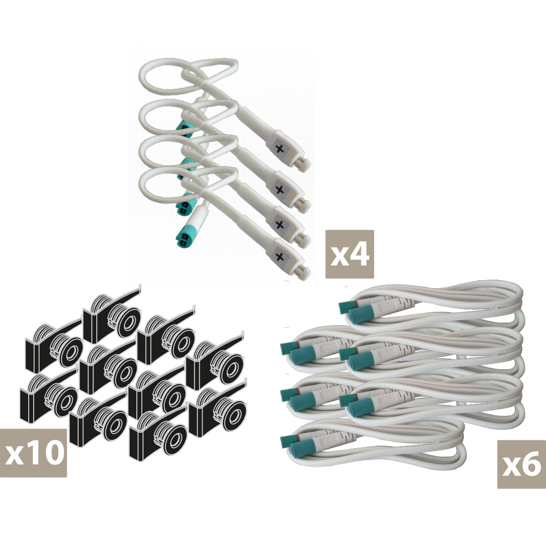 Kit Premium LED RAYON pour étagère noire