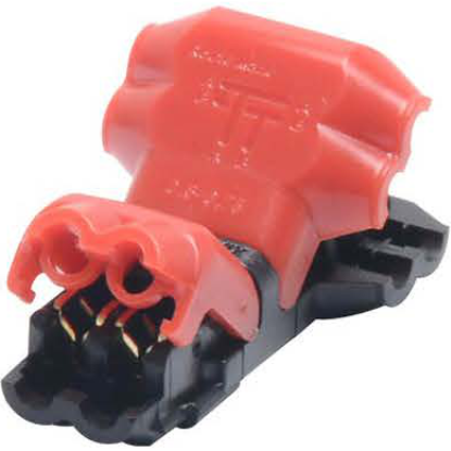Connecteur en T - 2 Pin Rouge/Noire IP40 300V 9A - Boîte de 5