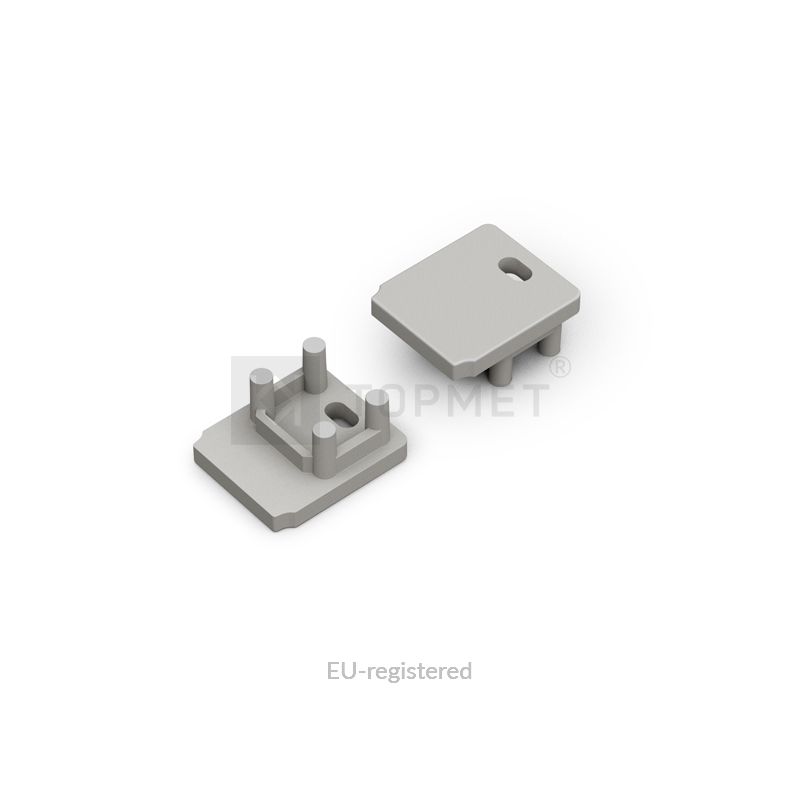 Terminaison HIDE 10 gris avec passage de câble