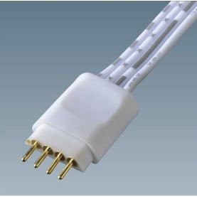 Plug blanc mâle 4 broches 10 mm 24V/3A