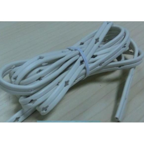 Cordon d'alimentation ajouré blanc pour connecteur rotatif 2m