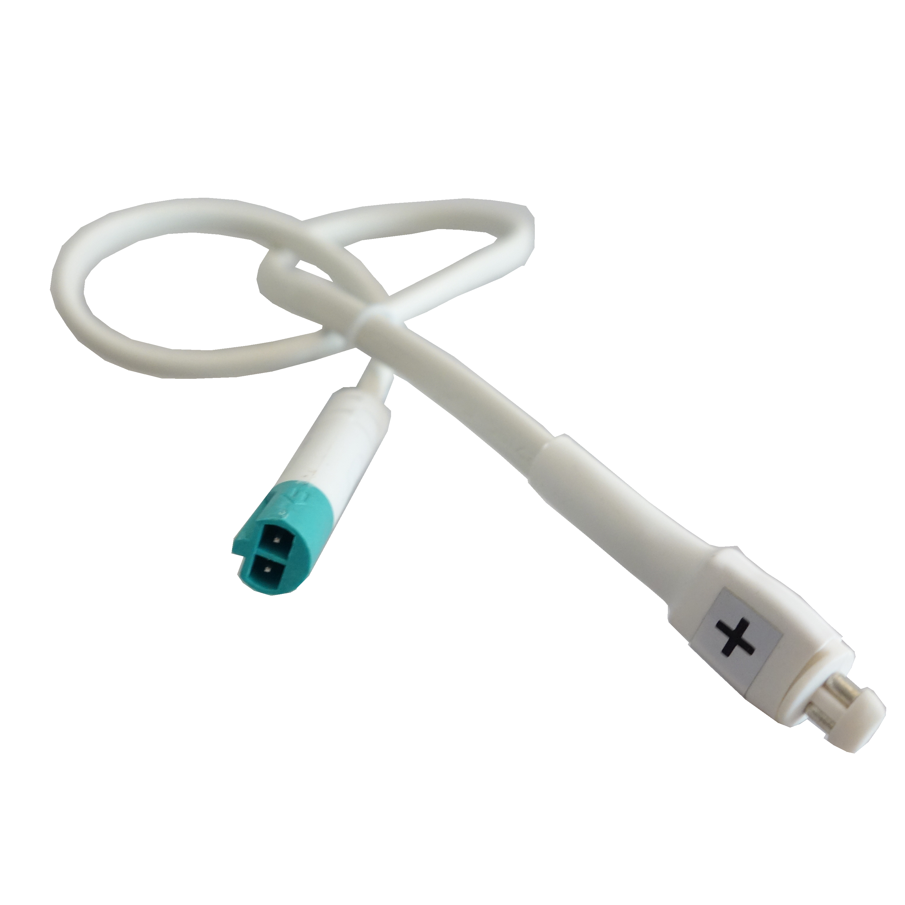 Rallonge avec connecteur 2P + Mikkro mâle - Blanc