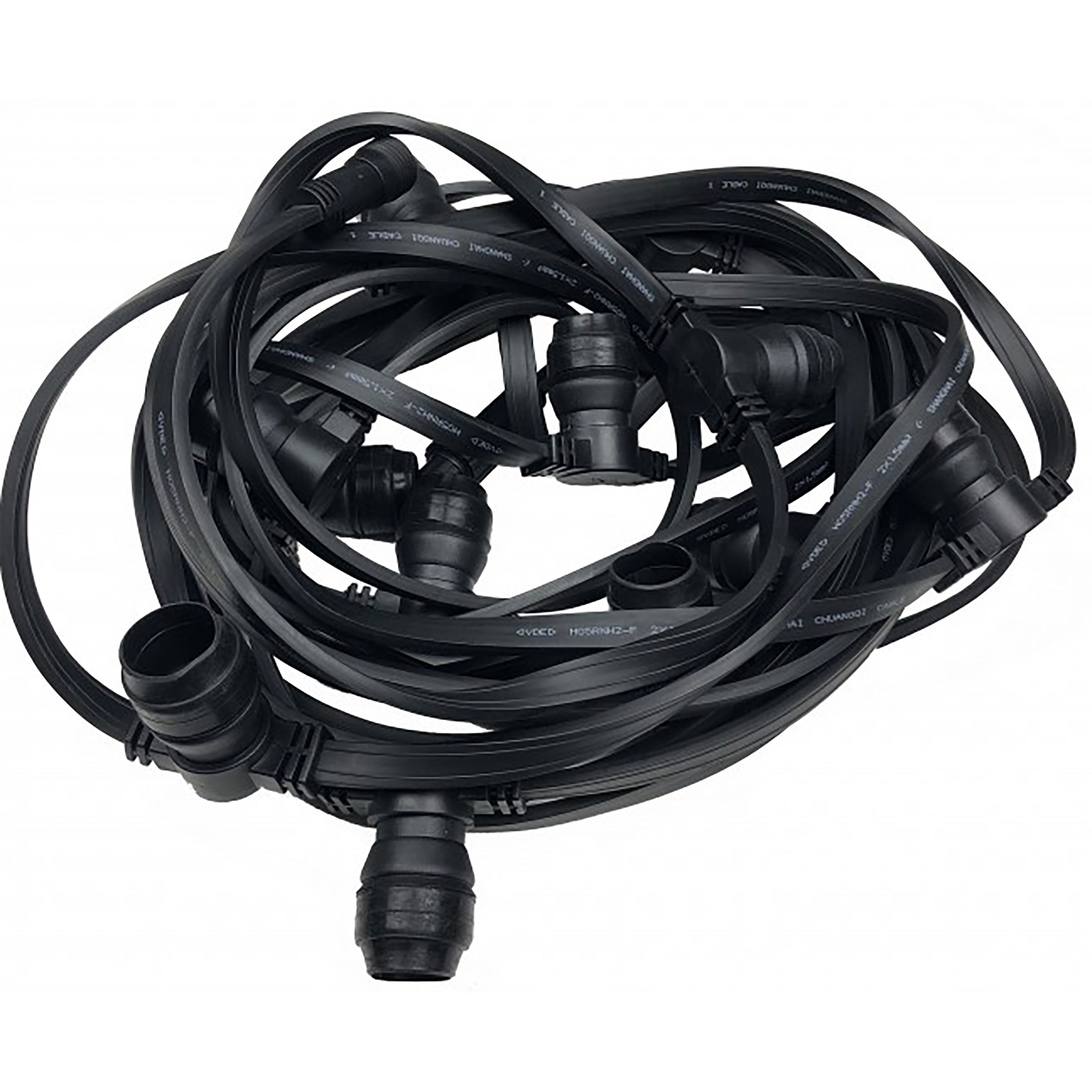 Câble plat HO5NH2-F 2x1,5mm /100m - 49 douilles E27