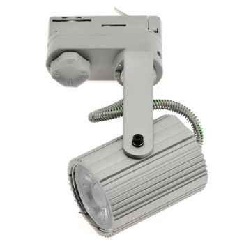 Spot pour rail 3 phases GU10 couleur gris