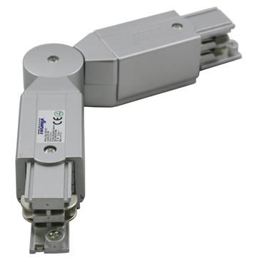 Connecteur d'angle Ajustable rail 3 phases GRIS XTS24