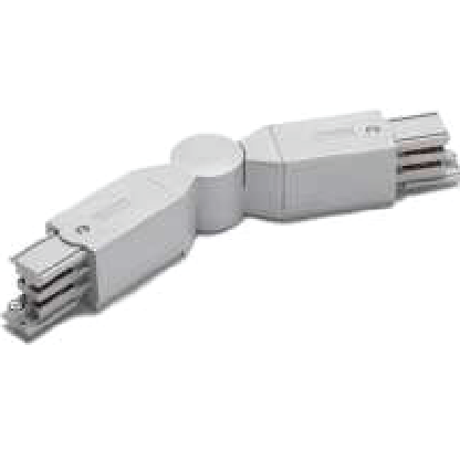 Connecteur d'angle Ajustable rail 3Ph. Blanc XTS24