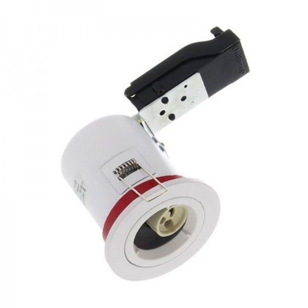 Support BBC Rondelle blanche orientable Douille GU10