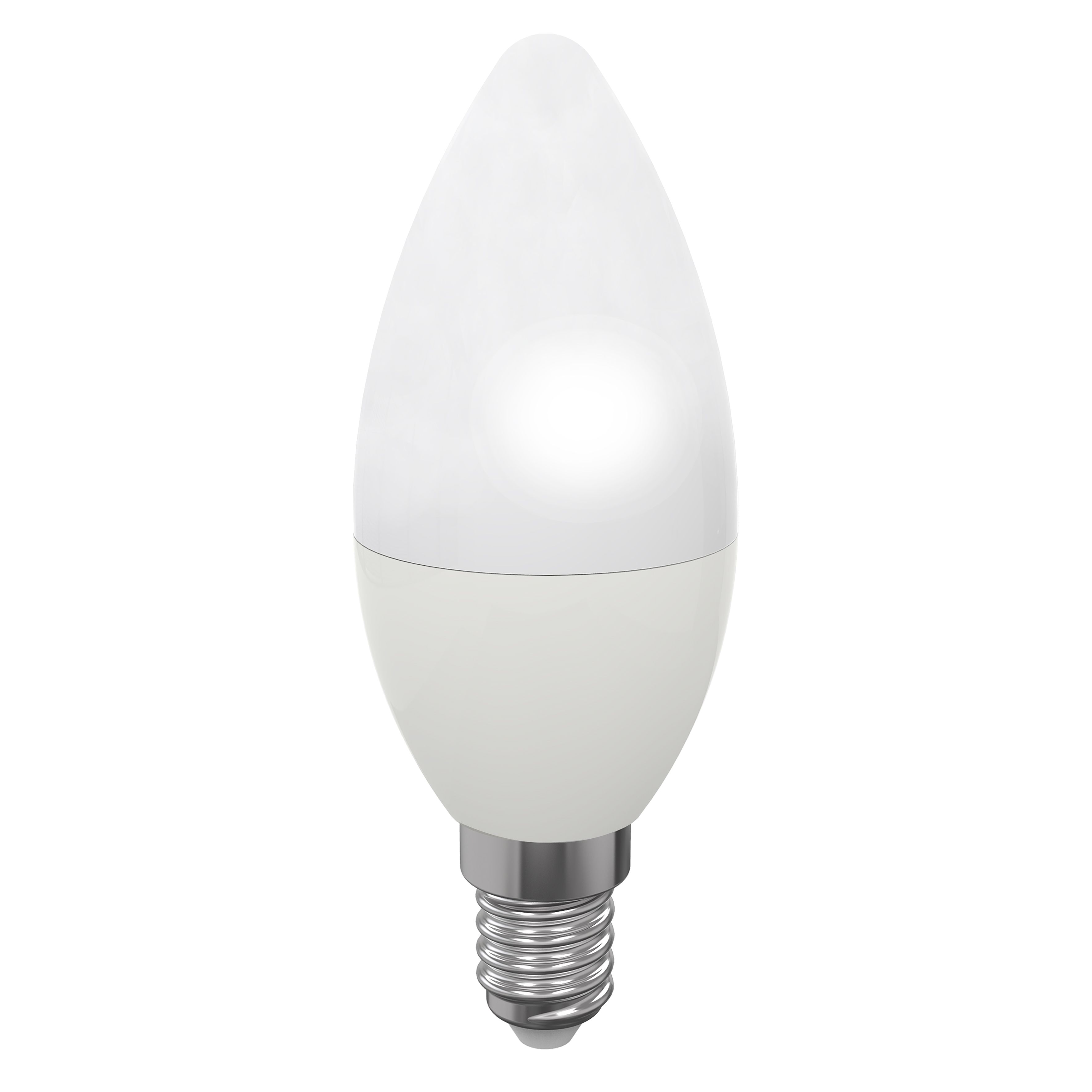 Ampoule LED SMD Flamme lisse opale 3000K 6W 500L E14 -Bx1