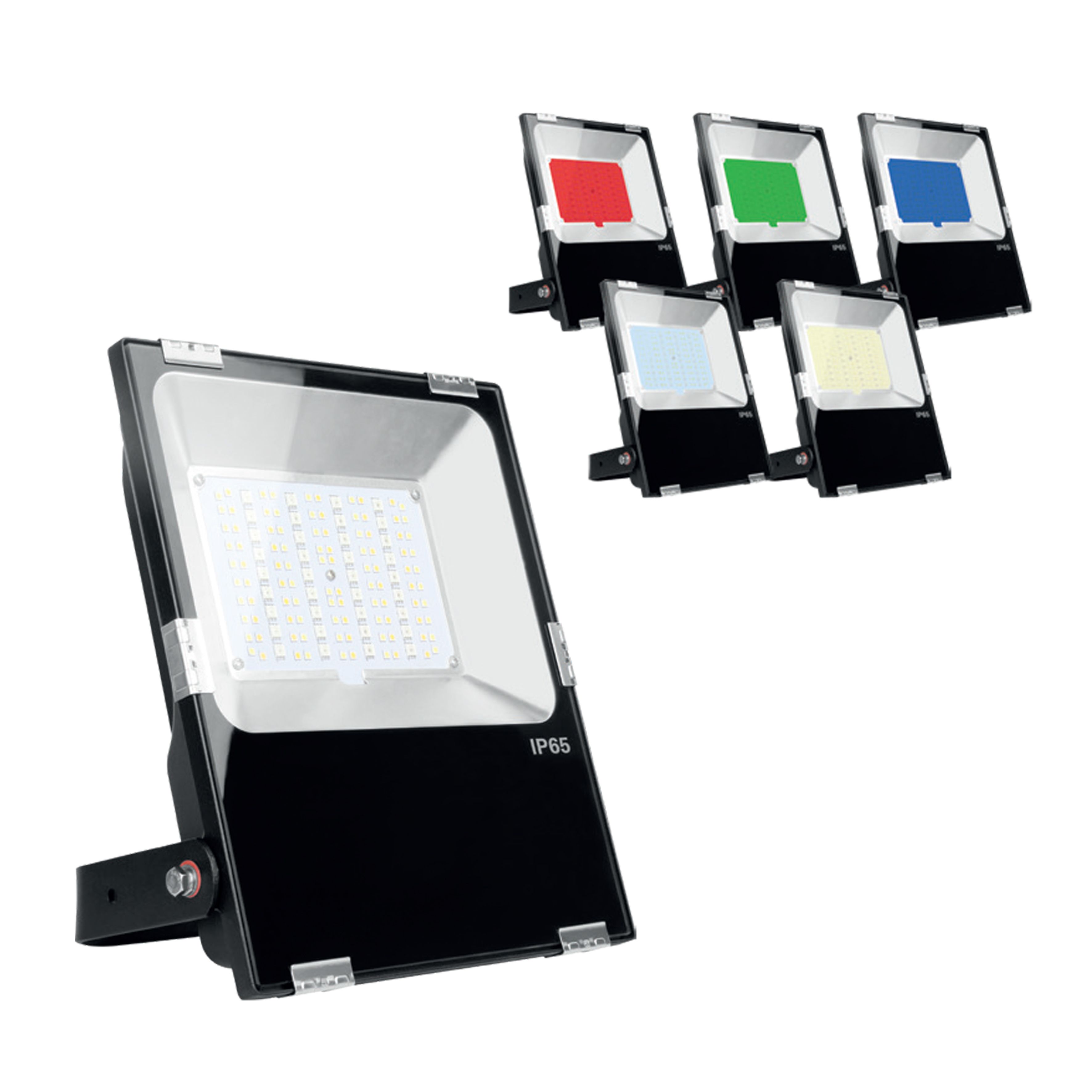 Projecteur LED RGB-CW-WW 100W Wifi / noir